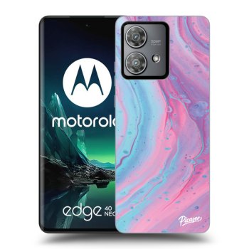 Hülle für Motorola Edge 40 Neo - Pink liquid