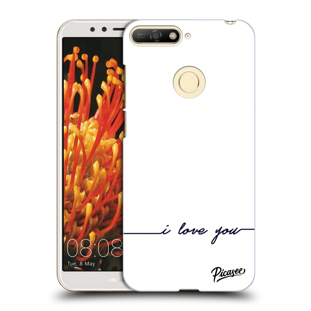 Picasee Huawei Y6 Prime 2018 Hülle - Transparentes Silikon - I love you