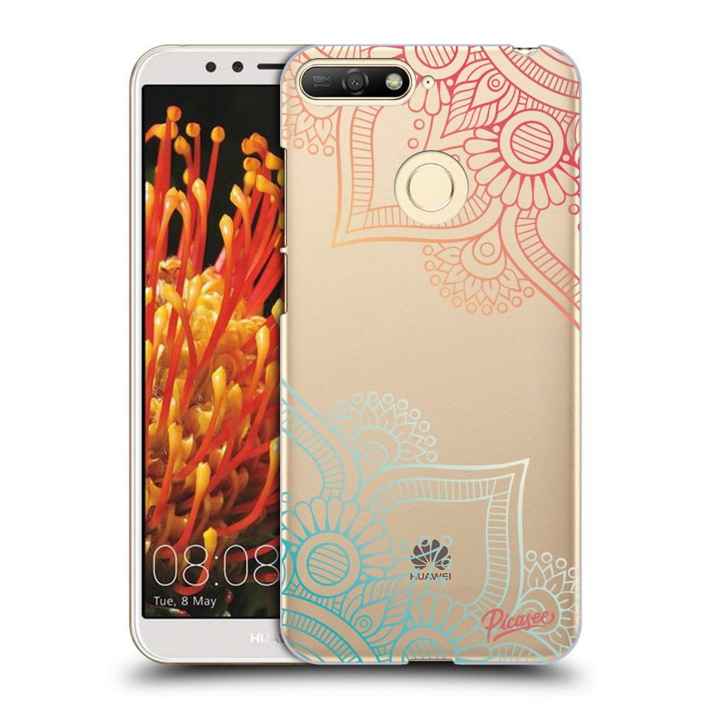 Picasee Huawei Y6 Prime 2018 Hülle - Transparentes Silikon - Flowers pattern