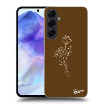 Hülle für Samsung Galaxy A55 5G A556B - Brown flowers