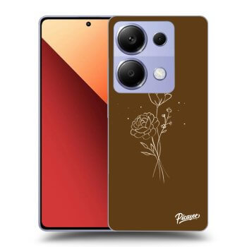 Hülle für Xiaomi Redmi Note 13 Pro 4G - Brown flowers