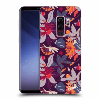 Picasee Samsung Galaxy S9 Plus G965F Hülle - Schwarzes Silikon - Purple Leaf