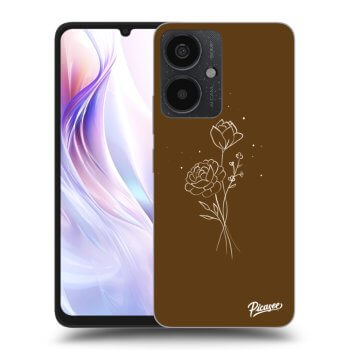 Hülle für Xiaomi Redmi 13C 5G - Brown flowers