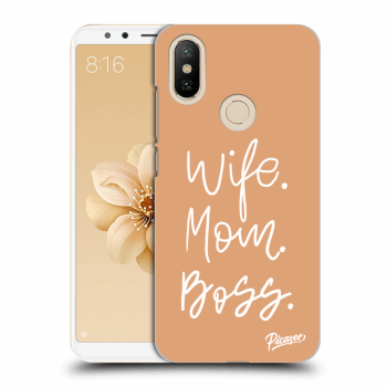 Picasee Xiaomi Mi A2 Hülle - Transparentes Silikon - Boss Mama