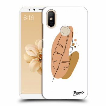 Picasee Xiaomi Mi A2 Hülle - Milchiges Silikon - Feather brown