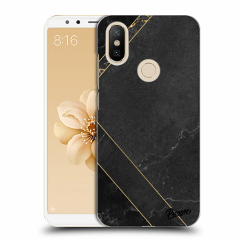 Picasee Xiaomi Mi A2 Hülle - Milchiges Silikon - Black tile