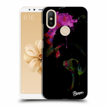 Picasee Xiaomi Mi A2 Hülle - Milchiges Silikon - Peony black