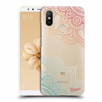 Picasee Xiaomi Mi A2 Hülle - Transparentes Silikon - Flowers pattern