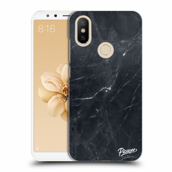 Picasee Xiaomi Mi A2 Hülle - Transparentes Silikon - Black marble