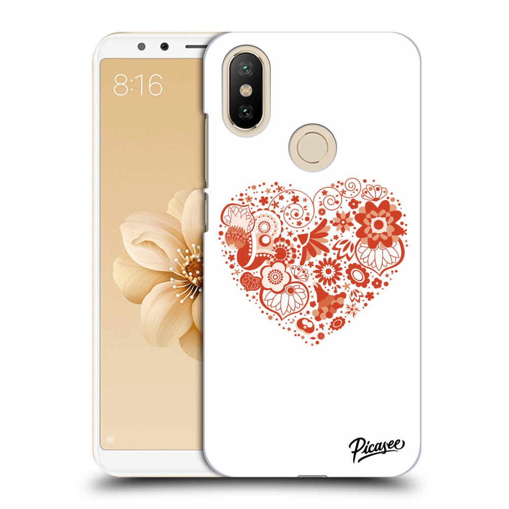 Picasee Xiaomi Mi A2 Hülle - Transparentes Silikon - Big heart