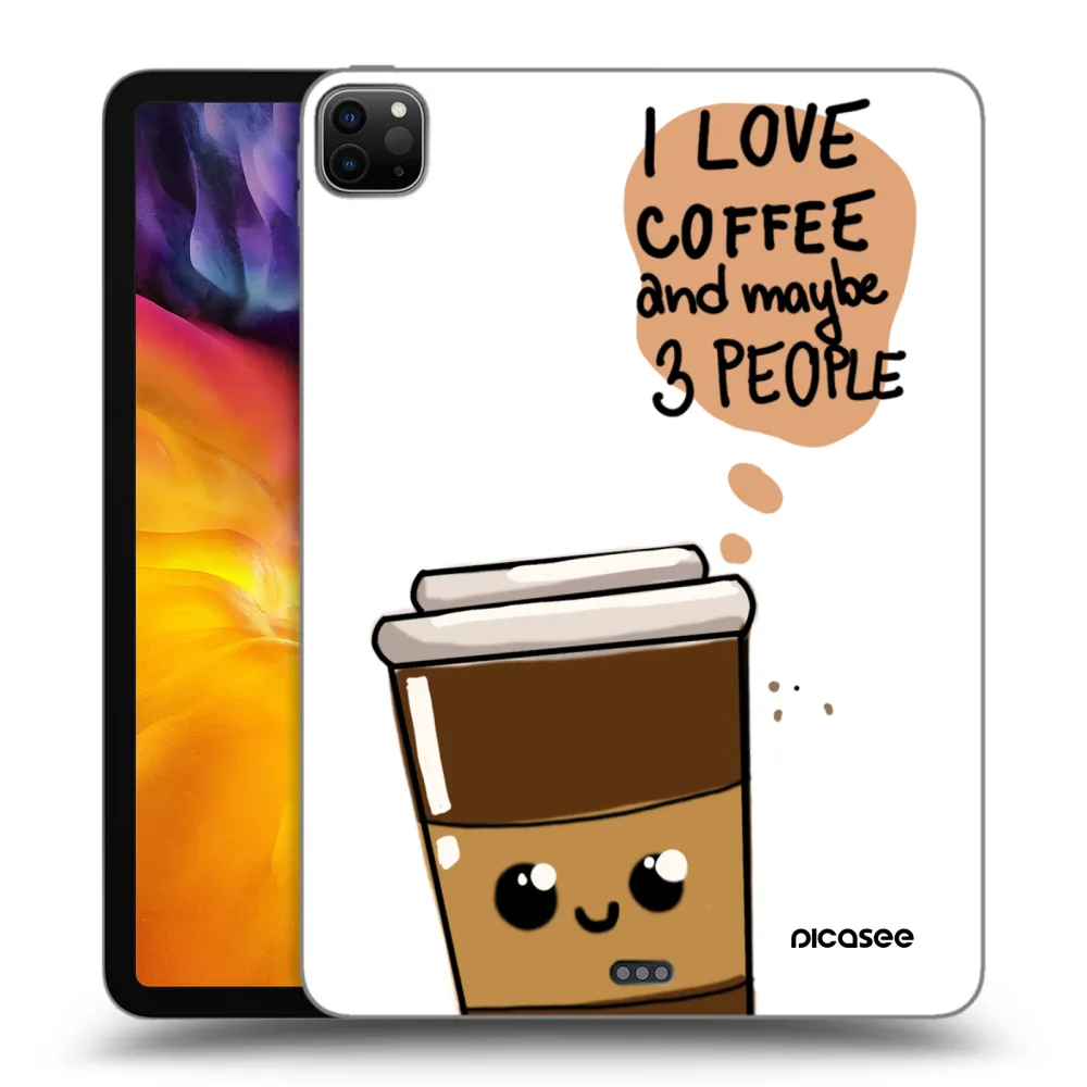 Picasee Schwarze Silikonhülle für Apple iPad Pro 11" 2024 (7.gen.) - Cute coffee