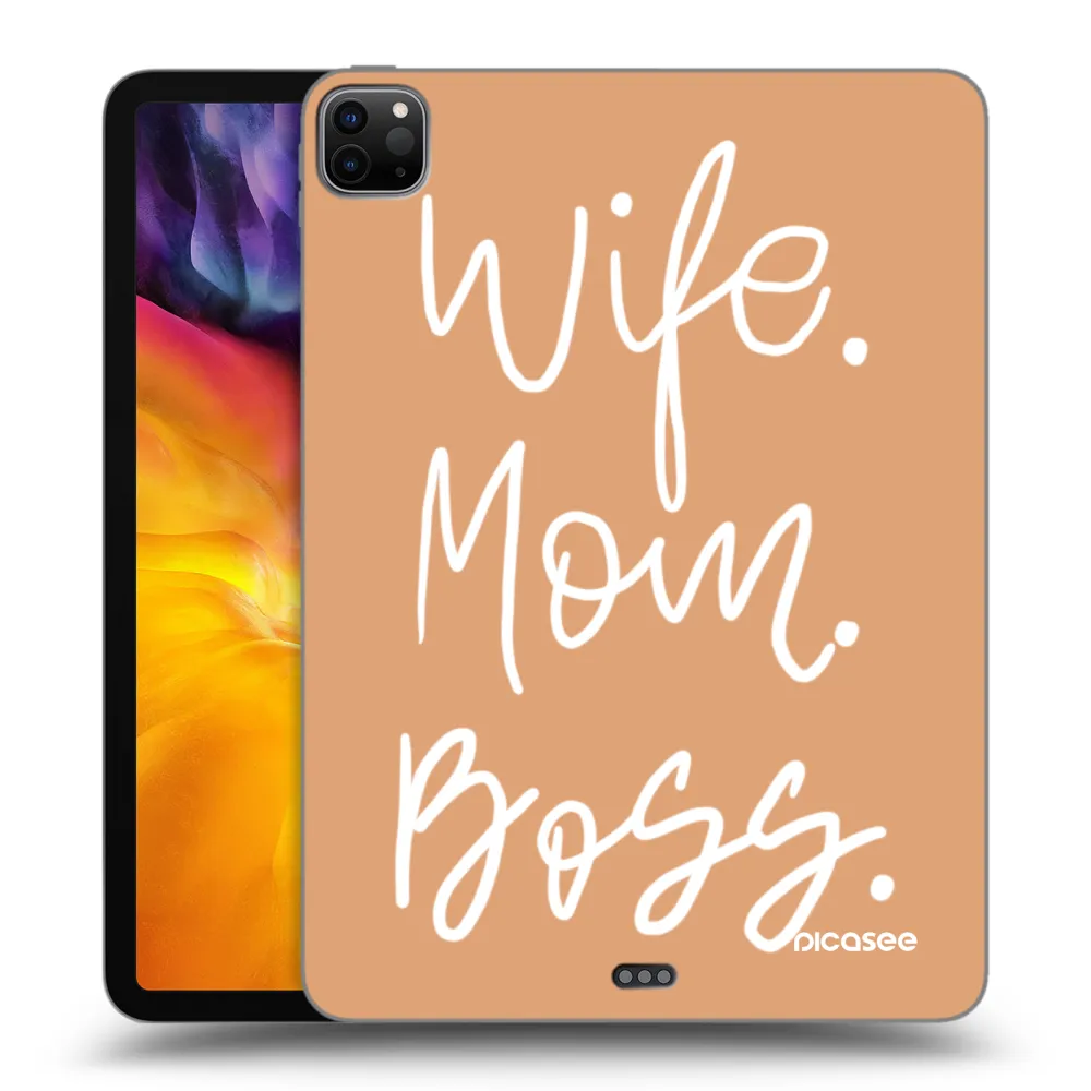 Picasee Schwarze Silikonhülle für Apple iPad Pro 11" 2024 (7.gen.) - Boss Mama