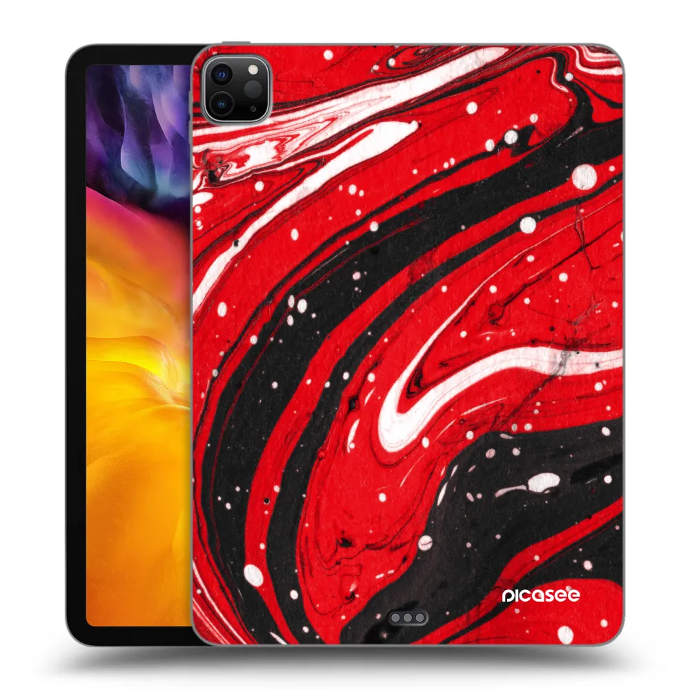 Picasee Schwarze Silikonhülle für Apple iPad Pro 11" 2024 (7.gen.) - Red black