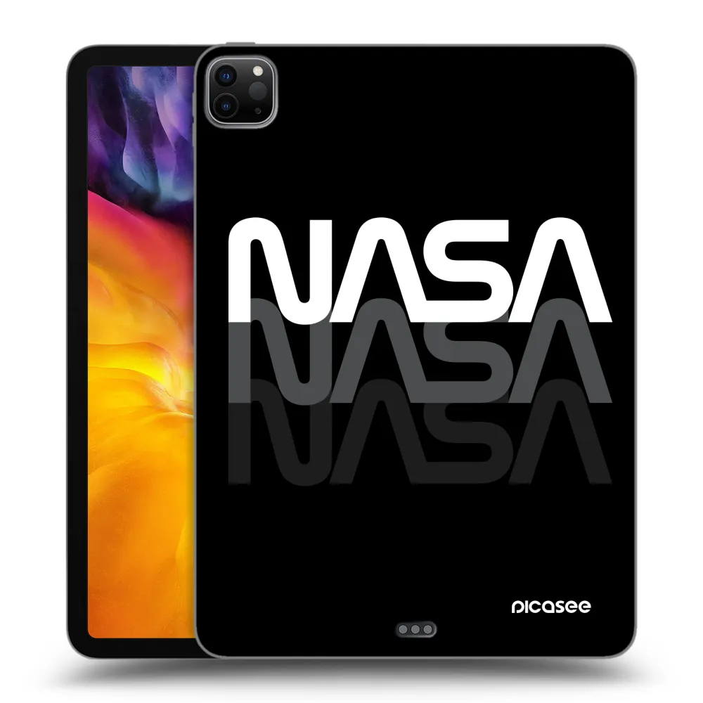 Picasee Schwarze Silikonhülle für Apple iPad Pro 11" 2024 (7.gen.) - NASA Triple