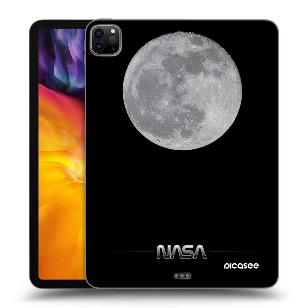 Picasee Schwarze Silikonhülle für Apple iPad Pro 11" 2024 (7.gen.) - Moon Minimal