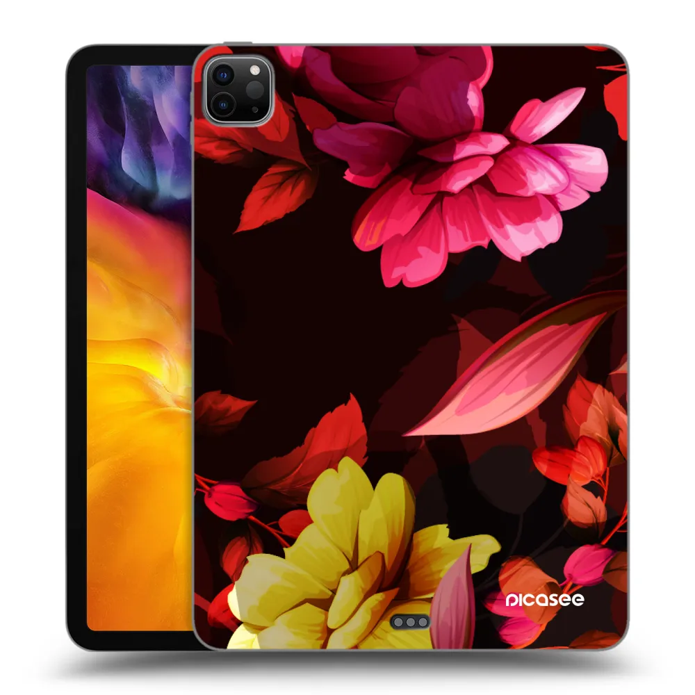 Picasee Schwarze Silikonhülle für Apple iPad Pro 11" 2024 (7.gen.) - Dark Peonny