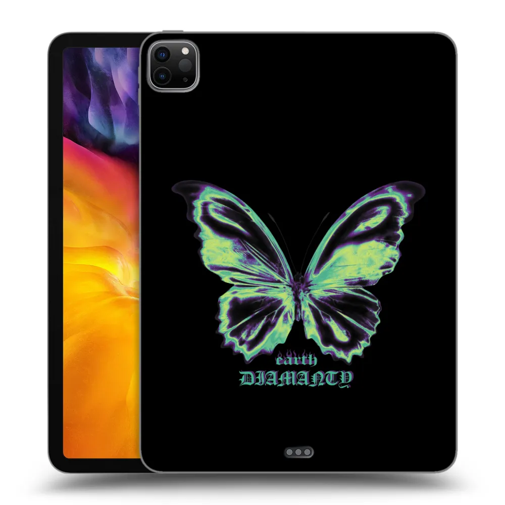 Picasee Schwarze Silikonhülle für Apple iPad Pro 11" 2024 (7.gen.) - Diamanty Blue