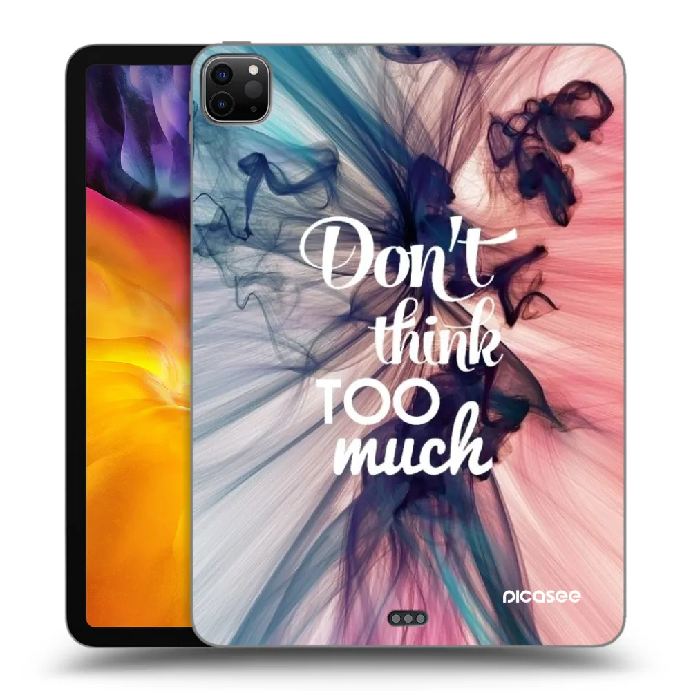 Picasee Schwarze Silikonhülle für Apple iPad Pro 11" 2024 (7.gen.) - Don't think TOO much
