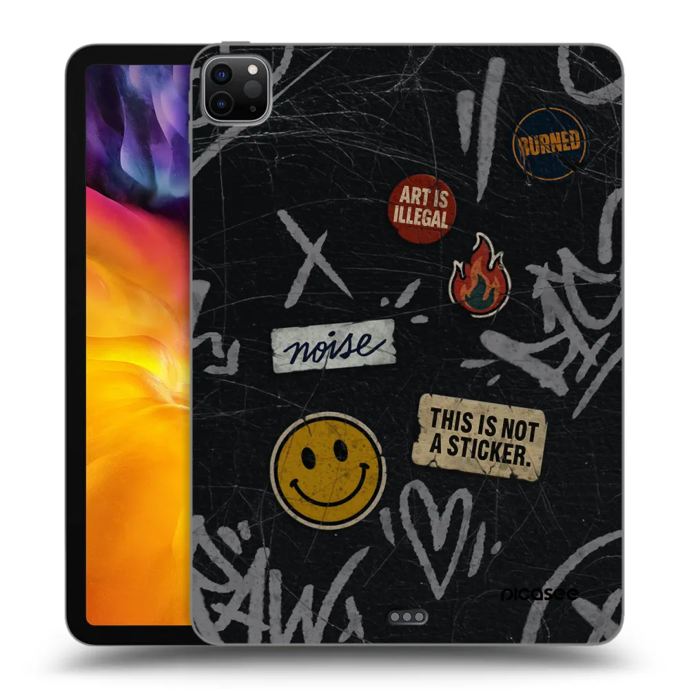 Picasee Schwarze Silikonhülle für Apple iPad Pro 11" 2024 (7.gen.) - STICKERS x TAGS