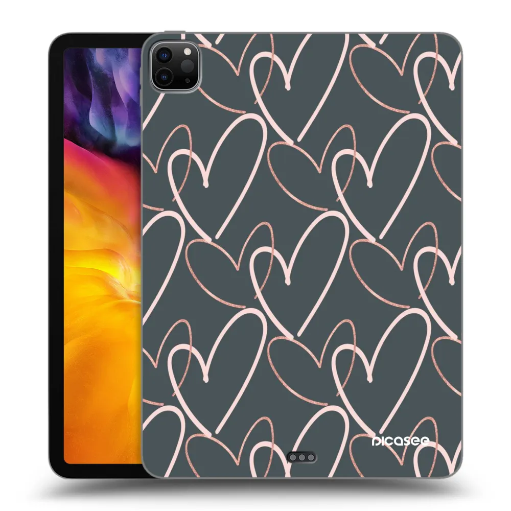 Picasee Schwarze Silikonhülle für Apple iPad Pro 11" 2024 (7.gen.) - Viel Liebe