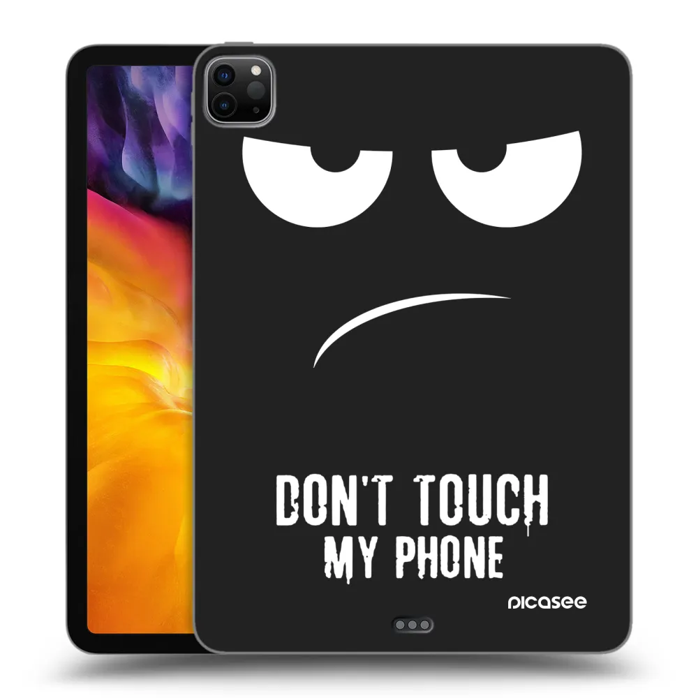 Picasee Schwarze Silikonhülle für Apple iPad Pro 11" 2024 (7.gen.) - Don't Touch My Phone