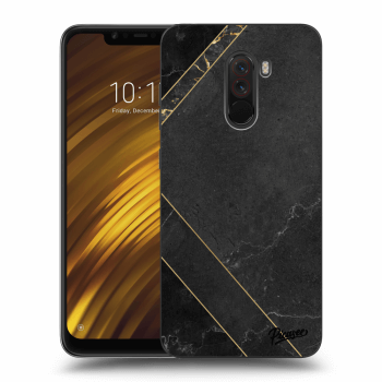 Picasee Xiaomi Pocophone F1 Hülle - Milchiges Silikon - Black tile