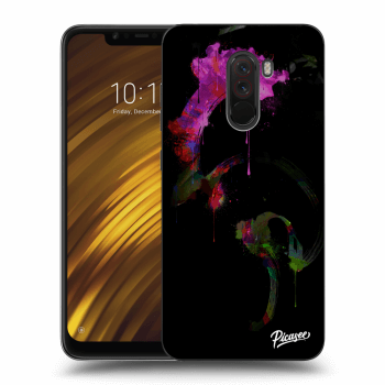 Picasee Xiaomi Pocophone F1 Hülle - Milchiges Silikon - Peony black