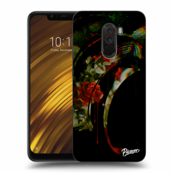 Picasee Xiaomi Pocophone F1 Hülle - Milchiges Silikon - Roses black