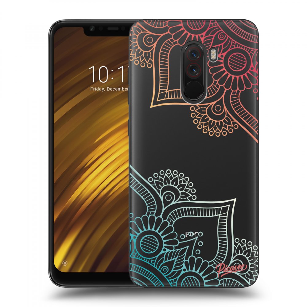 Picasee Xiaomi Pocophone F1 Hülle - Transparentes Silikon - Flowers pattern