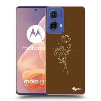 Hülle für Motorola Moto G85 - Brown flowers