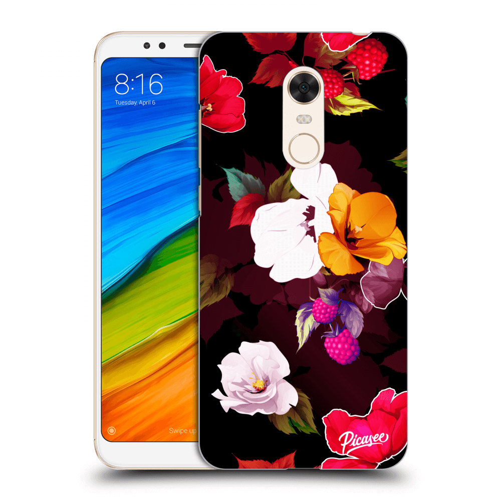 Picasee Xiaomi Redmi 5 Plus Global Hülle - Transparentes Silikon - Flowers and Berries