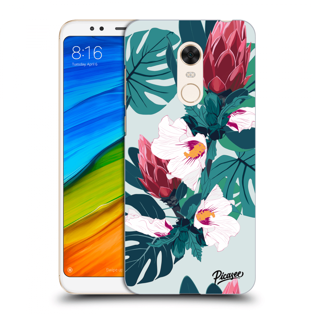 Picasee Xiaomi Redmi 5 Plus Global Hülle - Transparentes Silikon - Rhododendron
