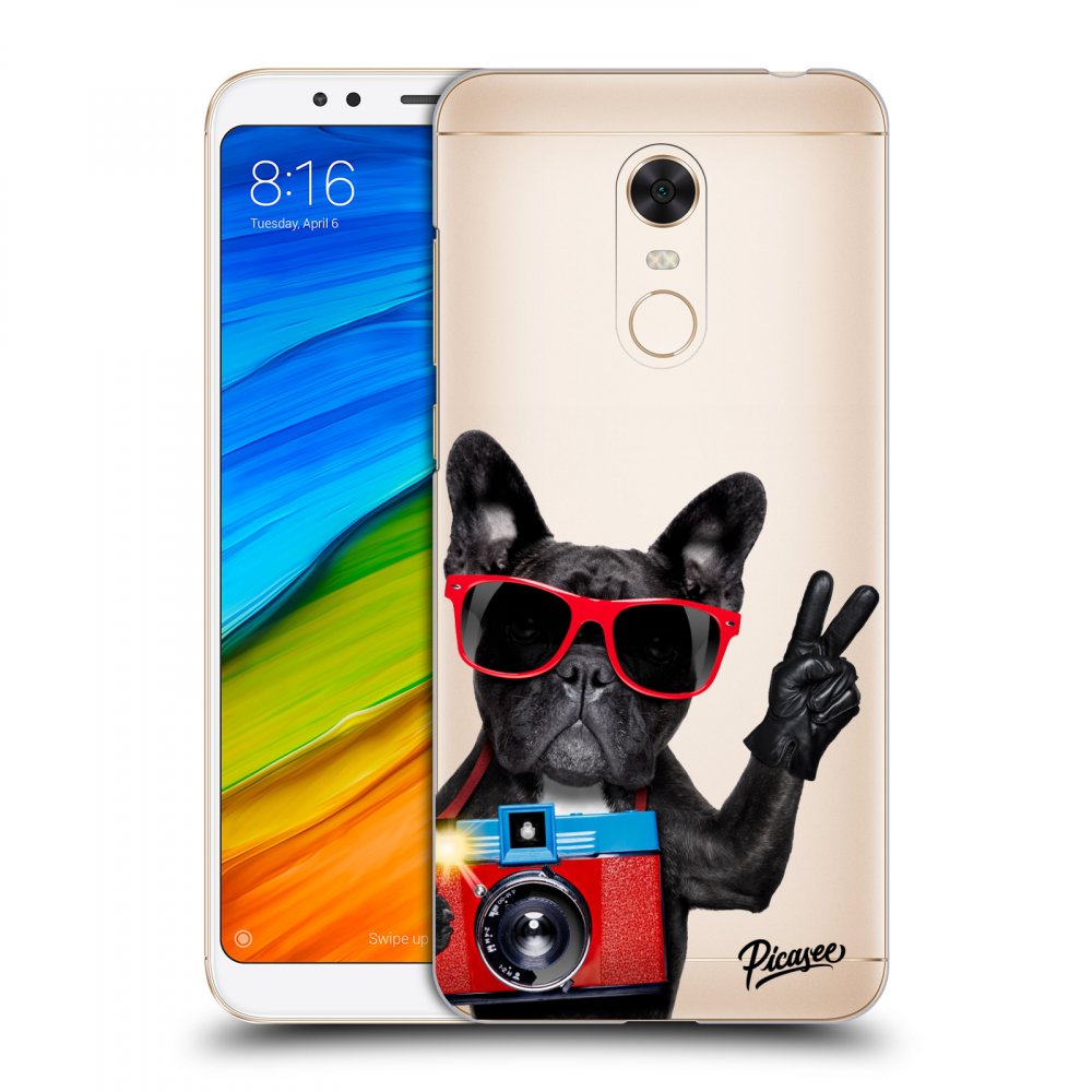 Picasee Xiaomi Redmi 5 Plus Global Hülle - Transparentes Silikon - French Bulldog