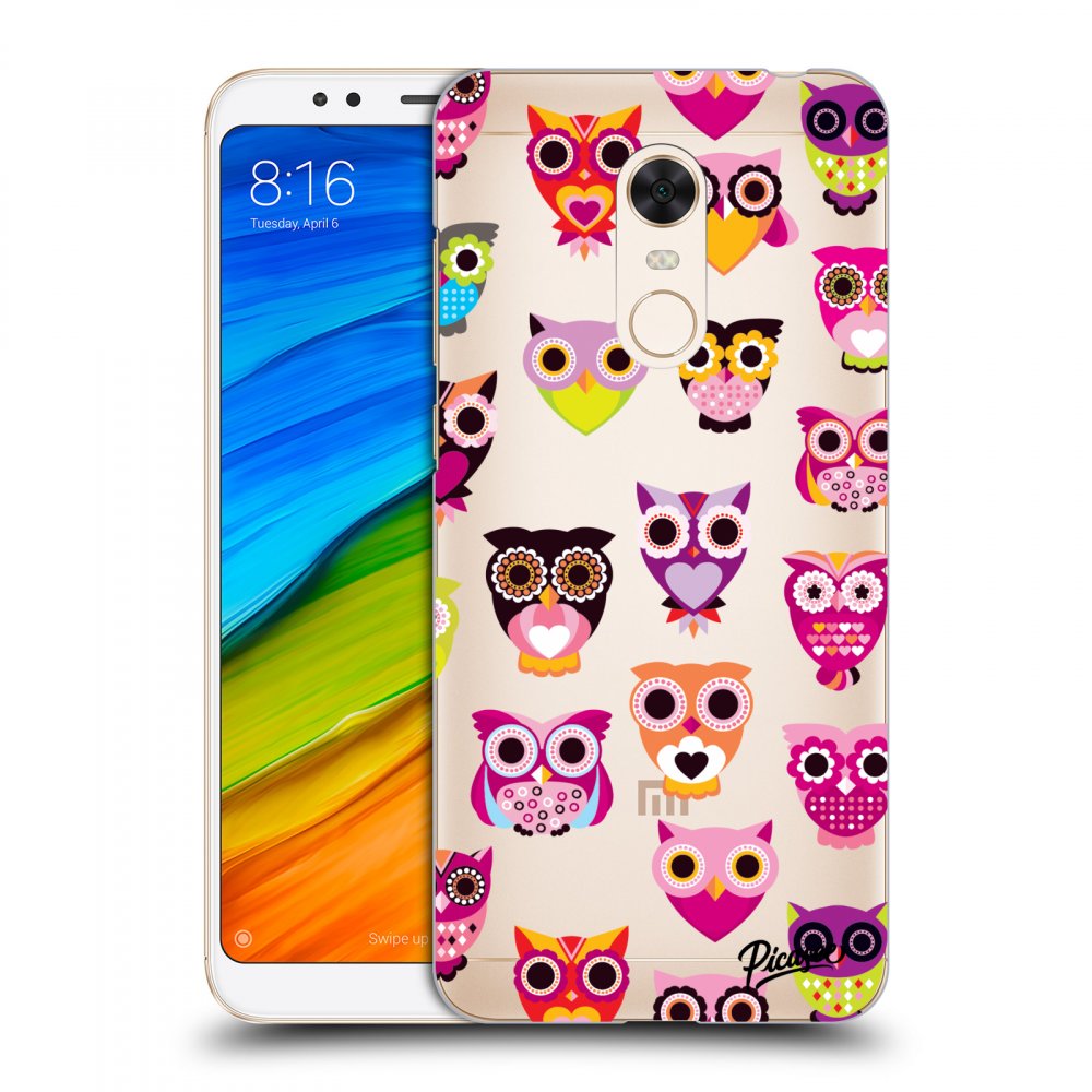 Picasee Xiaomi Redmi 5 Plus Global Hülle - Transparentes Silikon - Owls