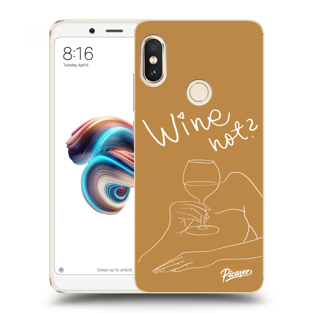 Picasee Xiaomi Redmi Note 5 Global Hülle - Transparentes Silikon - Wine not