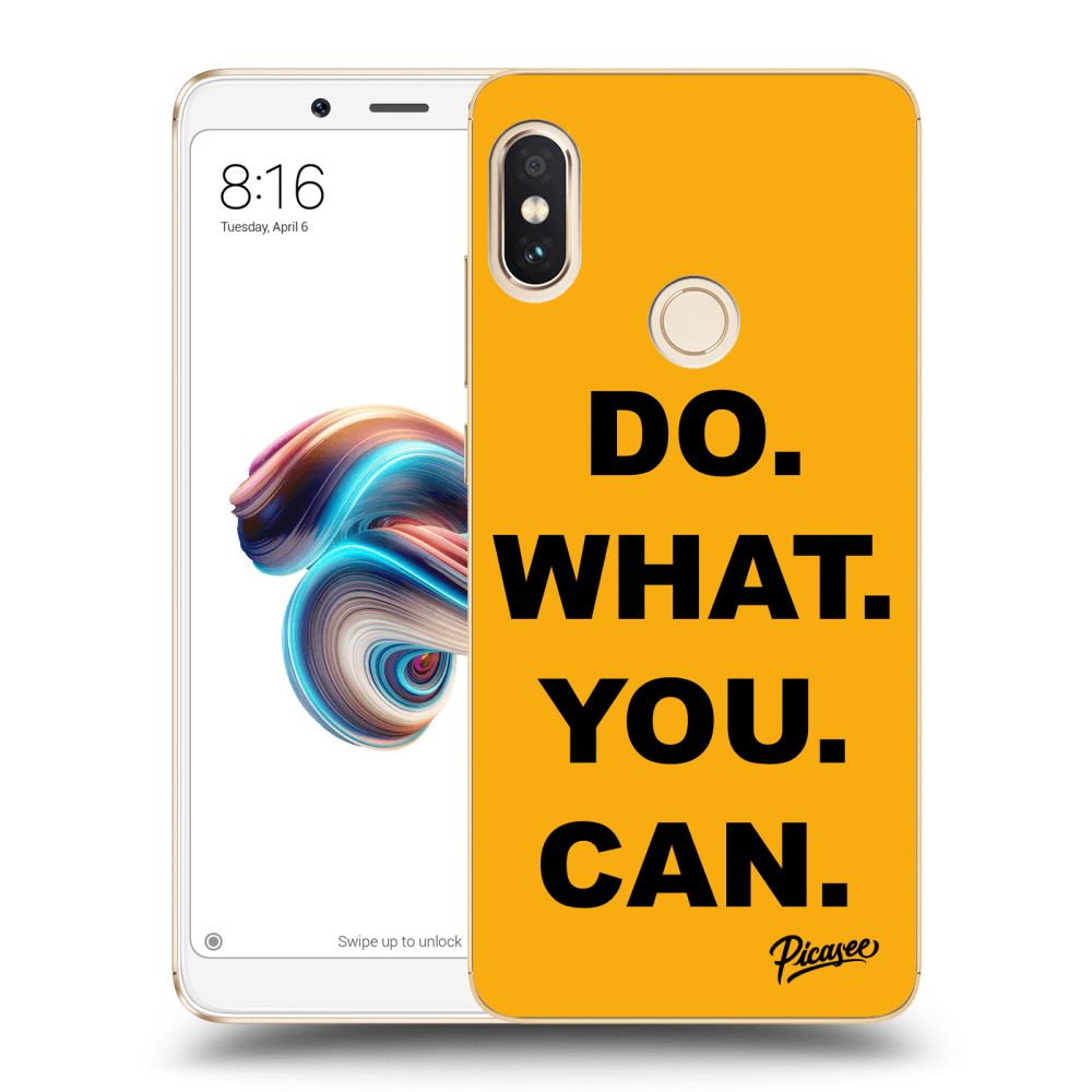 Picasee Xiaomi Redmi Note 5 Global Hülle - Schwarzes Silikon - Do What You Can