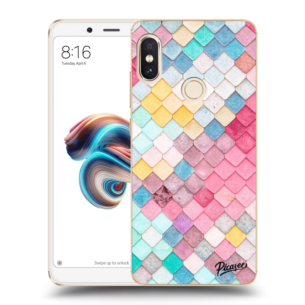 Picasee Xiaomi Redmi Note 5 Global Hülle - Transparentes Silikon - Colorful roof