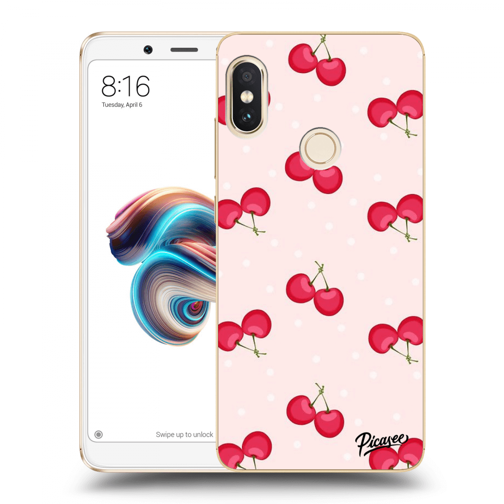 Picasee Xiaomi Redmi Note 5 Global Hülle - Transparentes Silikon - Cherries