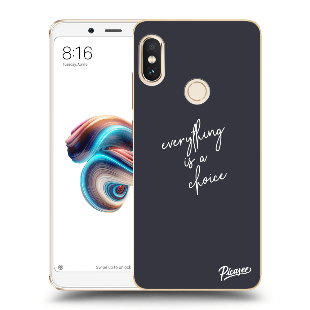 Picasee Xiaomi Redmi Note 5 Global Hülle - Transparentes Silikon - Everything is a choice