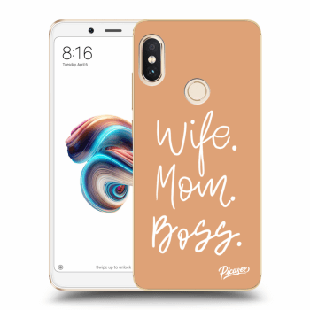 Picasee Xiaomi Redmi Note 5 Global Hülle - Schwarzes Silikon - Boss Mama