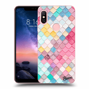Picasee Xiaomi Redmi Note 6 Pro Hülle - Transparentes Silikon - Colorful roof