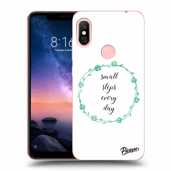 Picasee Xiaomi Redmi Note 6 Pro Hülle - Transparentes Silikon - Small steps every day