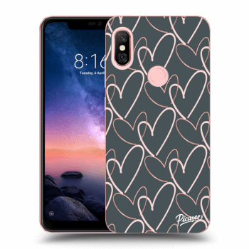 Picasee Xiaomi Redmi Note 6 Pro Hülle - Schwarzes Silikon - Lots of love