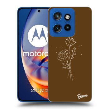 Hülle für Motorola Edge 50 Neo - Brown flowers