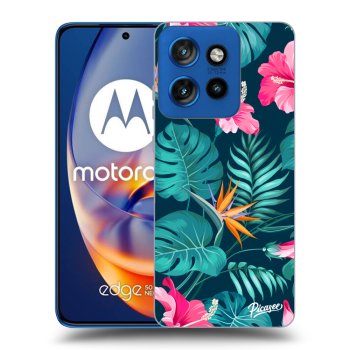 Hülle für Motorola Edge 50 Neo - Pink Monstera