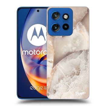 Hülle für Motorola Edge 50 Neo - Cream marble
