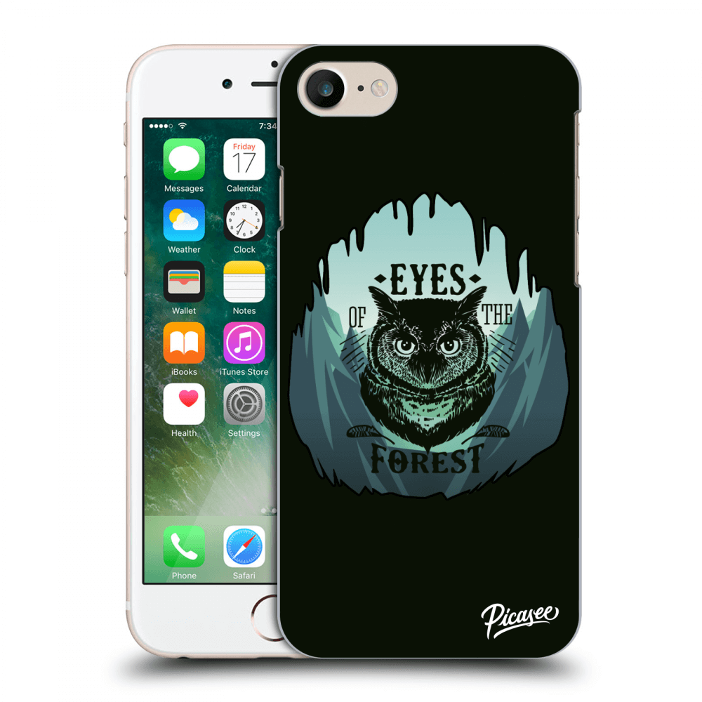 Picasee Apple iPhone 7 Hülle - Transparenter Kunststoff - Forest owl