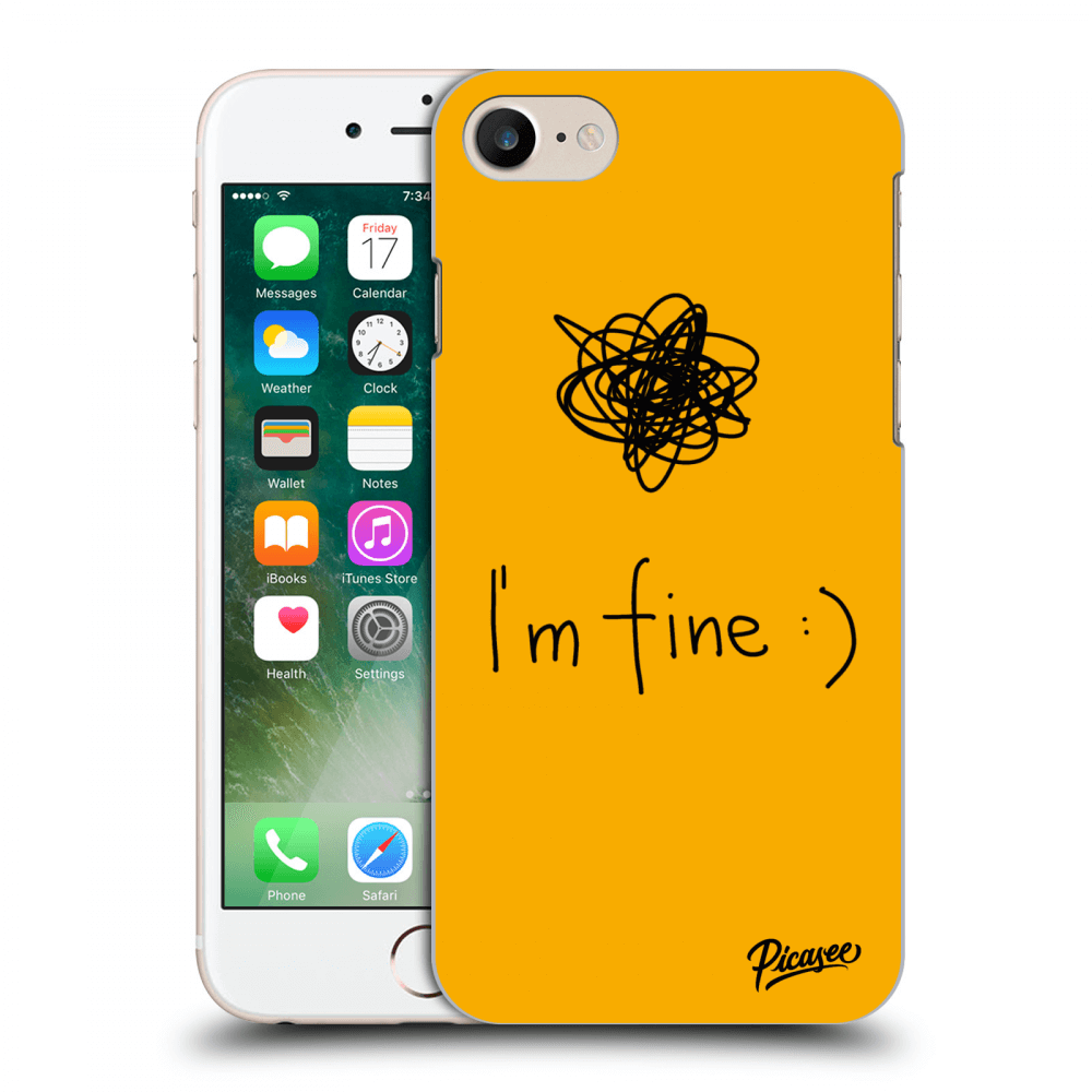 Picasee Apple iPhone 7 Hülle - Transparentes Silikon - I am fine