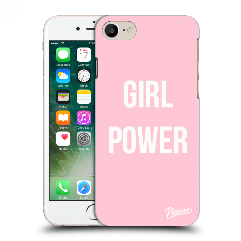 Picasee Apple iPhone 7 Hülle - Transparentes Silikon - Girl power