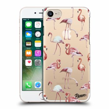 Picasee Apple iPhone 7 Hülle - Transparentes Silikon - Flamingos
